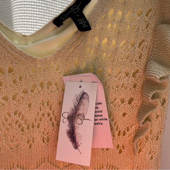 Jessica Simpson Women’s Ocean Crochet Cream Maxi Dress Large - Picture 3 of 11